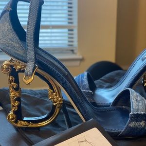 Dolce&Gabbana Patch Denim Sandal